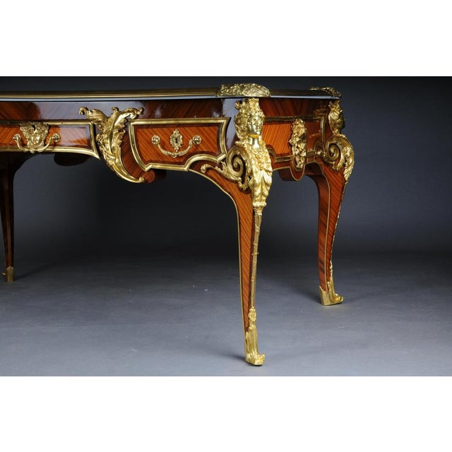 Metal 20th Century Desk in the Style of Andre Charles Boulle For Sale - Image 7 of 18