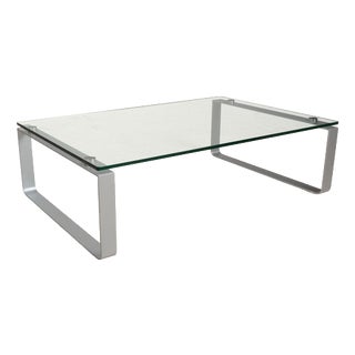 Coffee Table in Glass and Chrome from Rolf Benz For Sale