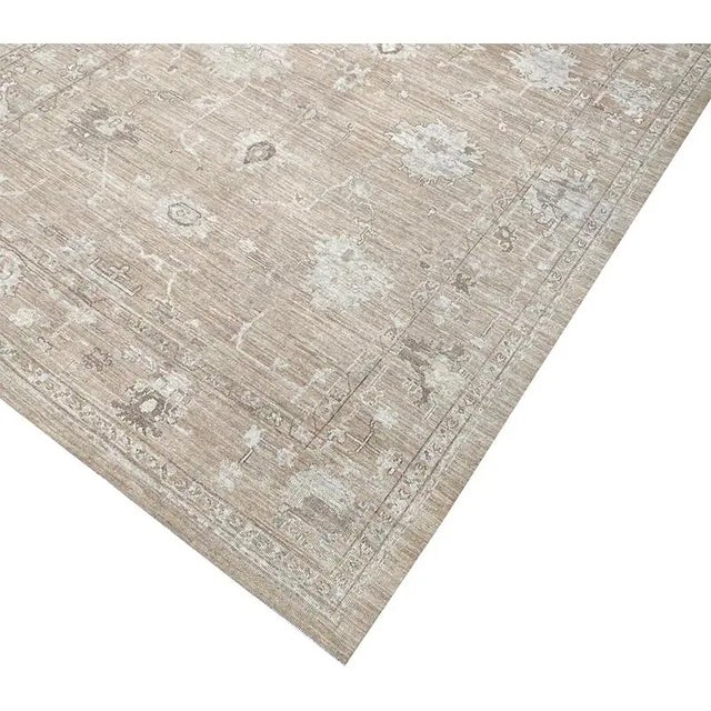 Handwoven Turkish Oushak Area Rug 9’0″ X 12’0″ For Sale - Image 4 of 9
