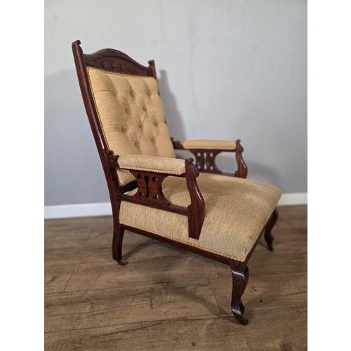 Antique Edwardian Walnut Chair, 1920s For Sale - Image 4 of 11