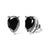 Indulge in the timeless elegance of 14K white gold with these stunning black pear shaped diamond solitaire stud earrings....