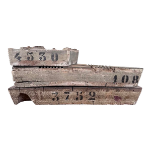 Set of Three 19th Century Numbered Wallpaper Printing Blocks, Victorian