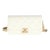 White Quilted Caviar Chain Melody Waist Belt Bag For Sale