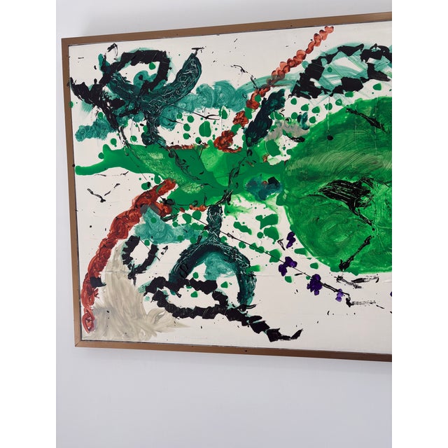 Signed Abstract Acrylic Painting For Sale - Image 12 of 12