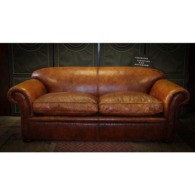 Large George Smith Two-Seater Club Sofa in Leather, 2010s For Sale - Image 15 of 18