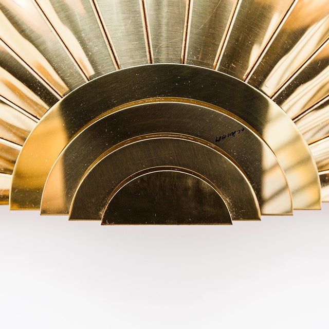 1980s Large Brass "Sunrise" Wall Sculpture by Curtis Jere, Signed For Sale In Los Angeles - Image 6 of 15