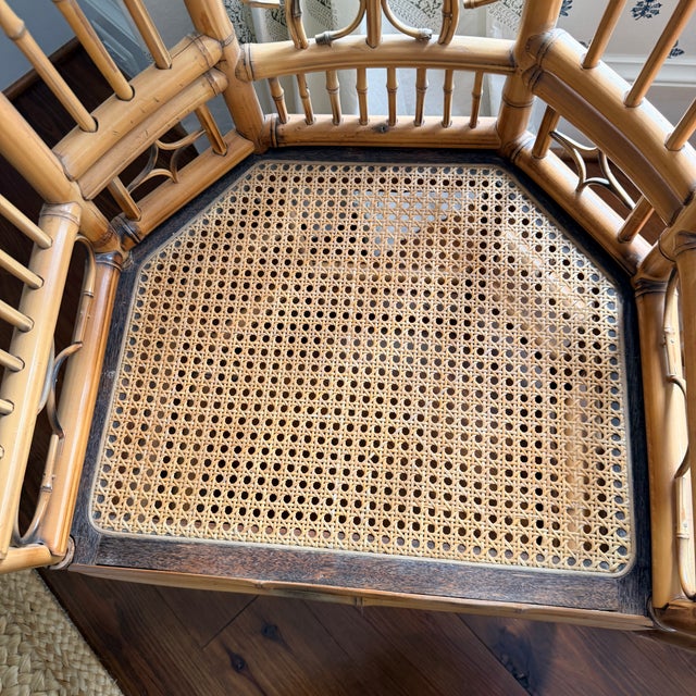 Pair Vintage Bamboo Brighton Pavilion Chairs For Sale In Washington DC - Image 6 of 8