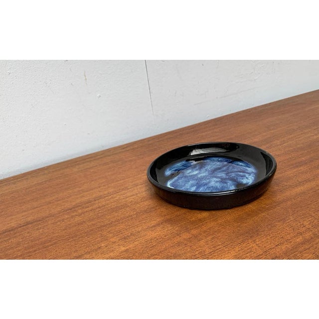 Blue Vintage Danish Studio Pottery Bowl, 1970s For Sale - Image 8 of 17