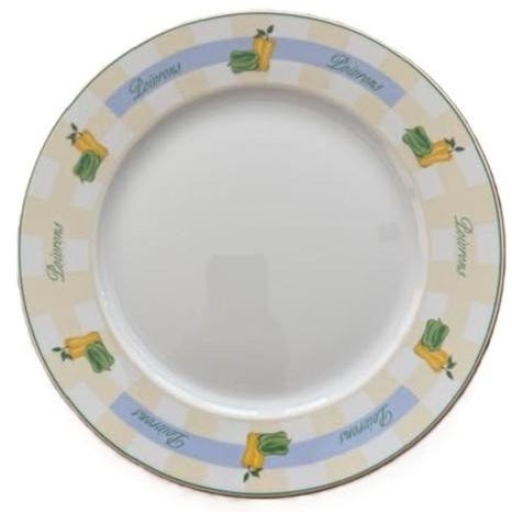 French Country 1990s Guy Degrenne French Porcelain Dinner Set, Service for 8 For Sale - Image 3 of 11