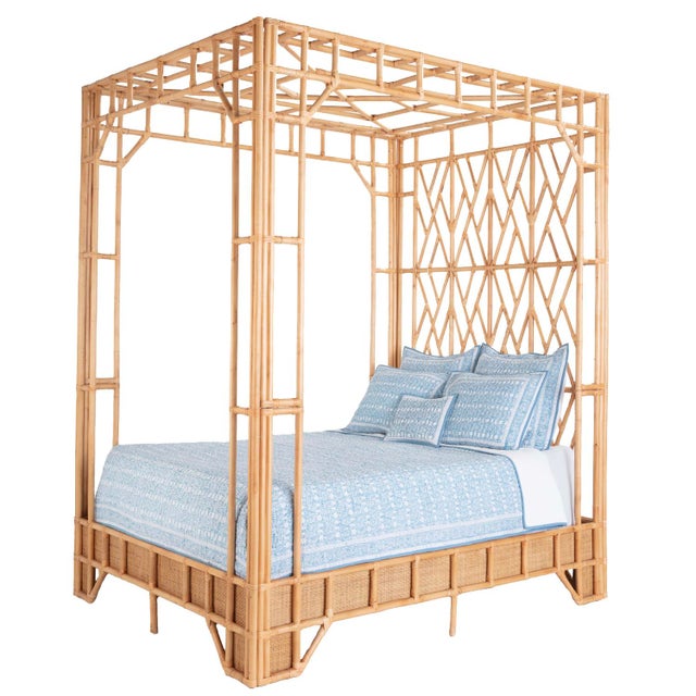 Contemporary Amanda Lindroth Paradise Fretwork Canopy Bed - Queen For Sale - Image 3 of 9