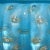 Glass Vintage Murano Barbini 1950s Sky Blue Gold Flecks Controlled Bubbles Italian Art Glass Vanity Powder Box For Sale - Image 7 of 8