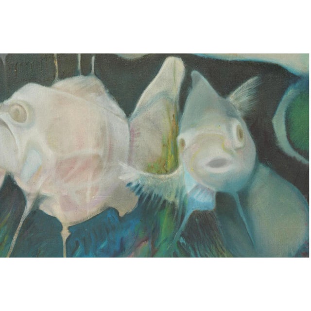 Mid Century Modern Original Jeffrey Schuerholz Expressionist Oil Painting For Sale - Image 4 of 5