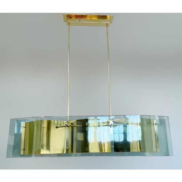 Italian 21st Century Light Green Bar Chandelier by Fabio LTD For Sale - Image 3 of 6