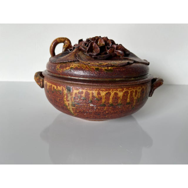 Mid Century Modern Stoneware Studio Pottery Lidded Casserole/ Sold For Sale - Image 13 of 13