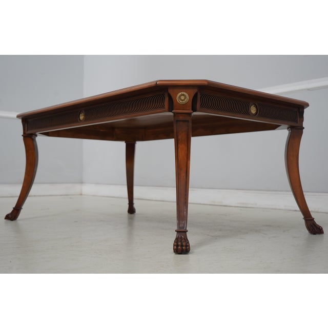 Francesco Molon Inlaid Burl Wood Neoclassical Coffee Table For Sale - Image 12 of 13