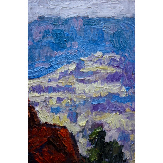 Shabby Chic "Grand Canyon" Contemporary Impasto Landscape Oil Painting For Sale - Image 3 of 12