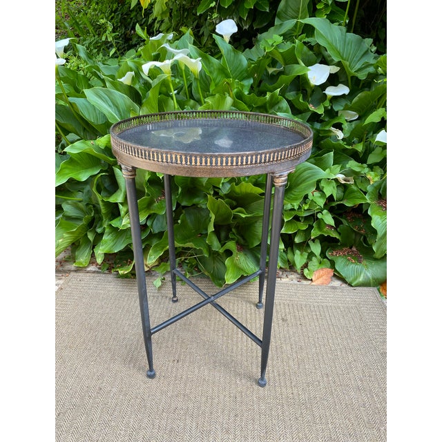 French Round Marble Top Lamp Tables For Sale - Image 10 of 12