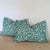 Turquoise Splatter Print 14x20" Lumbar Pillows - Set of 2 For Sale - Image 4 of 6