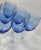 Pillar Stemmed Blue Goblets- Set of Six For Sale - Image 10 of 12