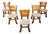 Vintage Brutalist Dining Chairs, 1960s, Set of 5 For Sale