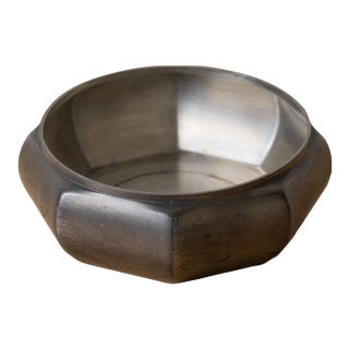 1930s French Art Deco Pewter Octagon Dish For Sale