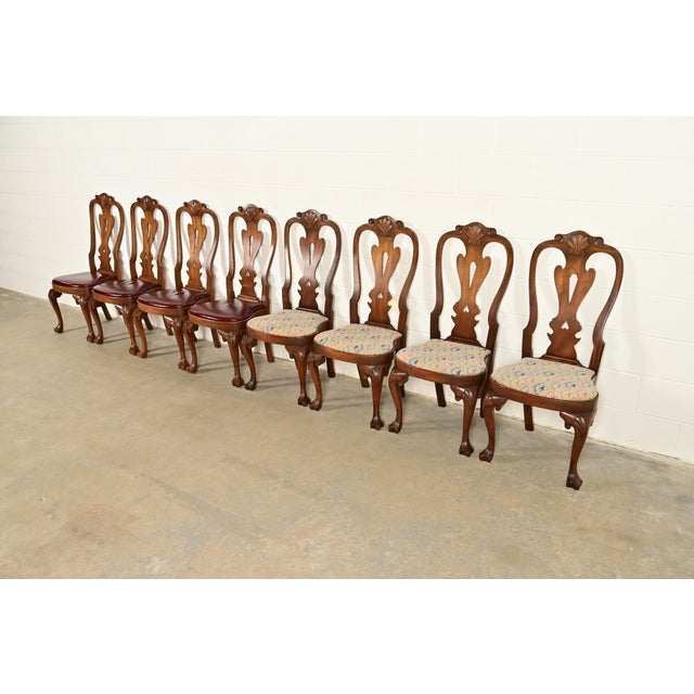 Kittinger Georgian Carved Mahogany Dining Chairs, Set of Eight For Sale - Image 16 of 16