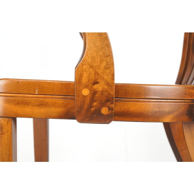 Vintage Wooden Bank of England Style Office Chair For Sale - Image 11 of 15