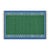 Handmade Cotton Vegetable Dyed Rug, Forest Green, White and Blue Zig Zag Striped Dhurrie-8'x10' For Sale