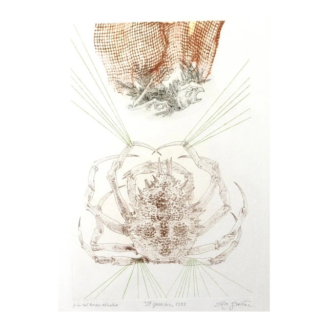 Leo Guida, The Crab, Etching, 1973 For Sale