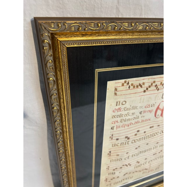 Illuminated Musical Antiphonal Manuscript on Vellum With Grand Initials ...