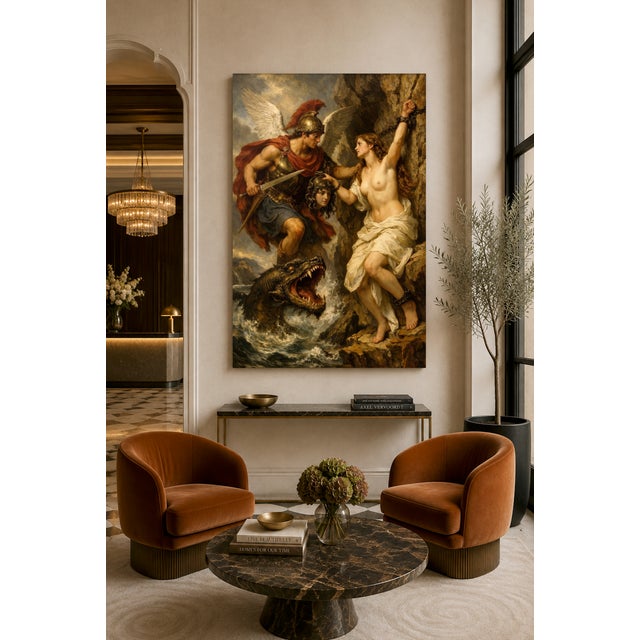 Paper Atelier Aria Lumae Perseus and Andromeda Original Contemporary Fine Art Hahnemuhle Gallery Board Print Prestige Focal Panel 32 X 48 For Sale - Image 7 of 18