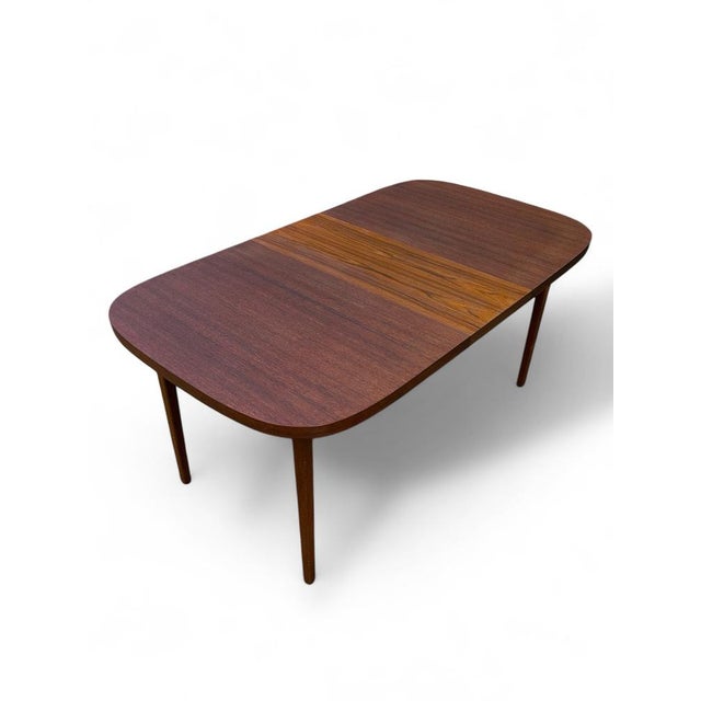 Mid-Century Modern Mid-Century Extendable Dining Table in Teak with Rounded Edges, 1960s For Sale - Image 3 of 12