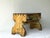 Authentic antique rustic wooden bench made from solid wood with beautiful original distressed green paint and a naturally...