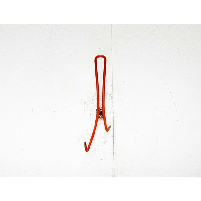 1960s Mid-Century Modern German Wall Coat Rack, 1960s, Set of 5 For Sale - Image 5 of 18