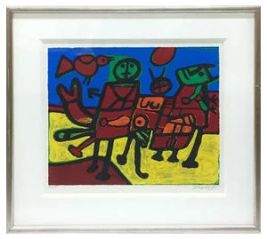 Corneille, Tribu II, 1992, Lithograph, Framed