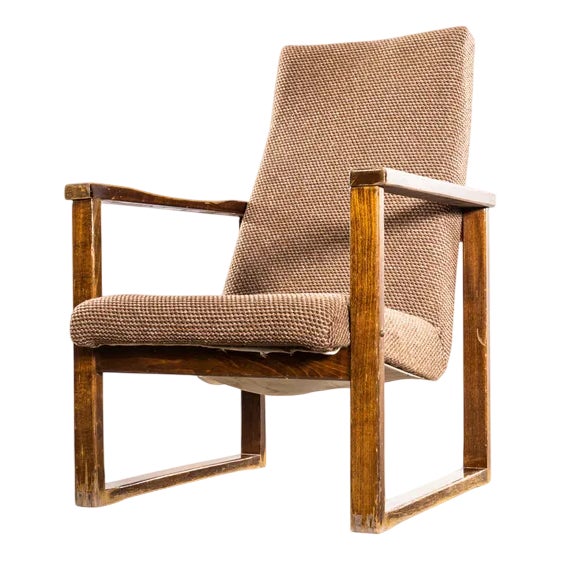 Czech Cube Armchair, 1950s For Sale