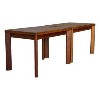 VSM Rectangular Side Tables Set of 2 Solid Teak Danish Mid-Century Modern 1960s For Sale