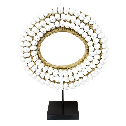 Handmade White Shell Necklace For Sale