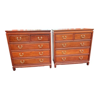 George Zee Asian American Chippendale Rosewood Chest of Drawers For Sale