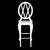 Pair of Fretwork Round Counter Height Chairs For Sale - Image 4 of 4