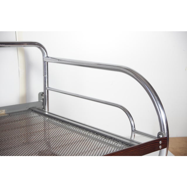 Brown Bauhaus Tubular Chrome Daybed by Hynek Gottwald for Kovona, 1950s For Sale - Image 8 of 16