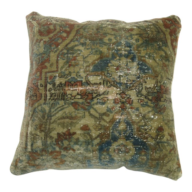 Mohtasham Medallion Persian Rug Pillow For Sale