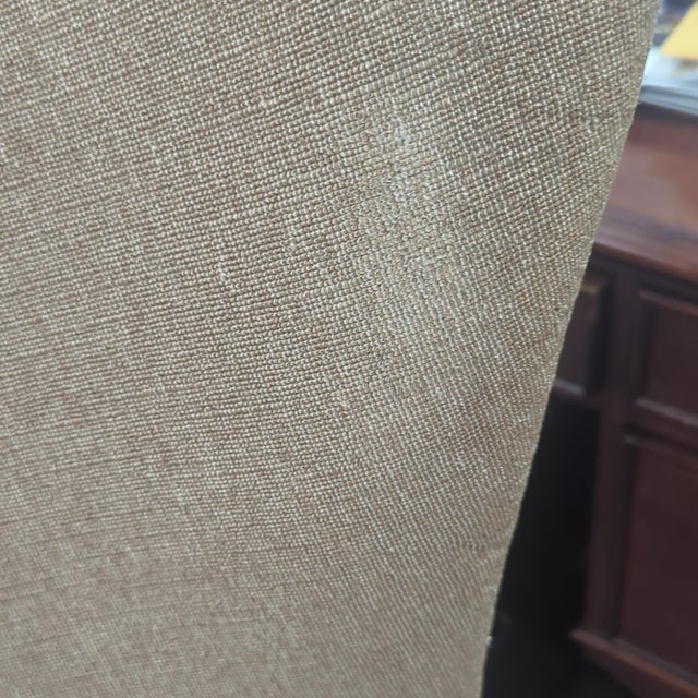 Vintage Dessin Fournir Vintage Beige Wingback Chair For Sale - Image 11 of 11