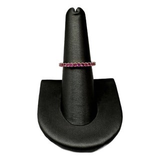 Ruby Ring in 14kt Rose Gold – 1.01ctw Pink Rubies, Size 6.5, New For Sale