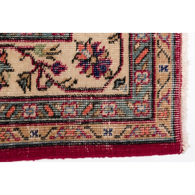 1960s Mid 20th Century Oushak Geometric Wool Carpet For Sale - Image 5 of 10