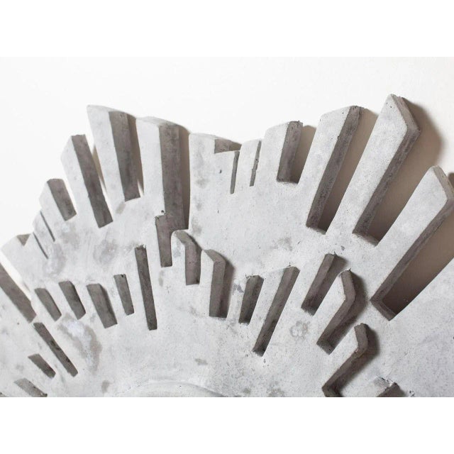 Contemporary Contemporary Anders Concrete Sunburst Mirror For Sale - Image 3 of 5