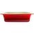 Contemporary Vintage French Le Creuset Cerise Enameled Cast-Iron Rectangular Roaster For Sale - Image 3 of 12
