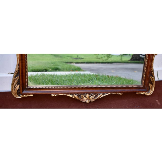 Antique Louis XVI Style Walnut Pier Wall Mirror Neoclassical Gilt Urn Crest For Sale - Image 12 of 18