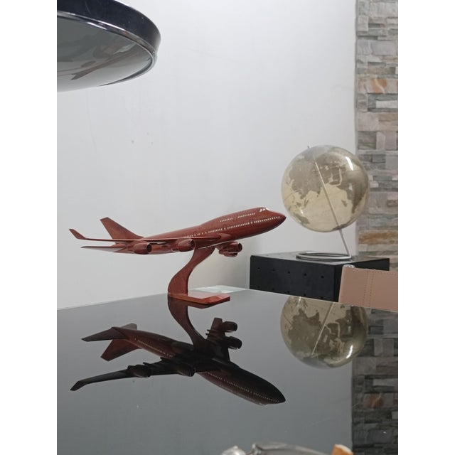 Wood Model of Boeing 747 Figurine in Wood, 2000s For Sale - Image 7 of 8