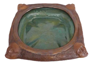 2000s Earthenware Basin, Richard Zunker's Four Mermaids of the Oceans